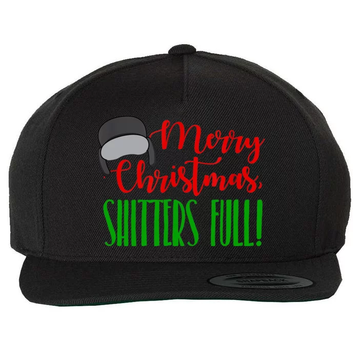 Funny Merry Christmas Quote Shitters Full Ts Mens Wool Snapback Cap