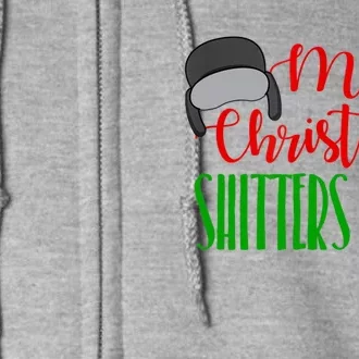 Funny Merry Christmas Quote Shitters Full Ts Mens Full Zip Hoodie