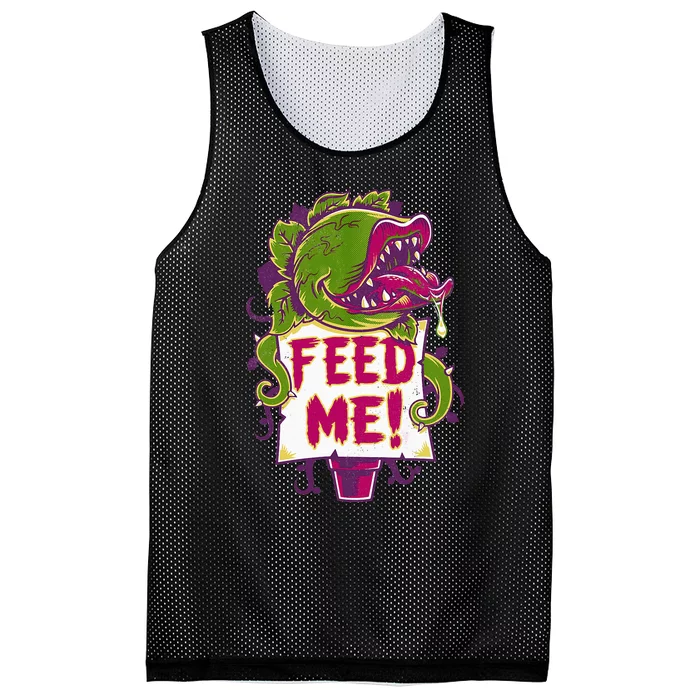 Feed Me Creepy Cute Audrey Plant Spooky Horror Musical Mesh Reversible Basketball Jersey Tank