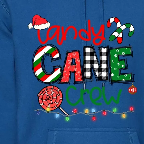 Funny Merry Christmas Candy Cane Crew Matching Family Xmas Gift Premium Hoodie