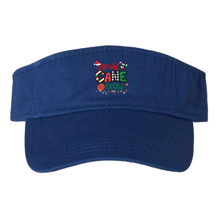 Funny Merry Christmas Candy Cane Crew Matching Family Xmas Gift Valucap Bio-Washed Visor