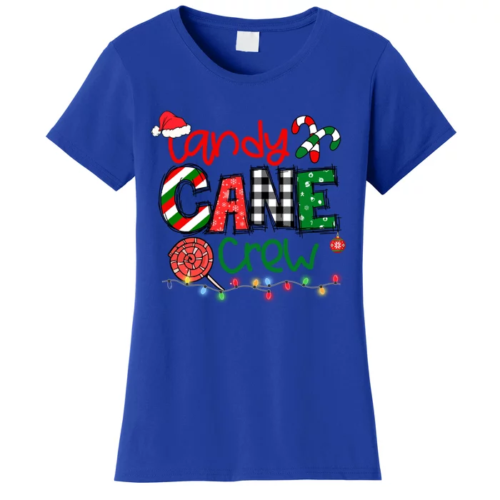 Funny Merry Christmas Candy Cane Crew Matching Family Xmas Gift Women's T-Shirt