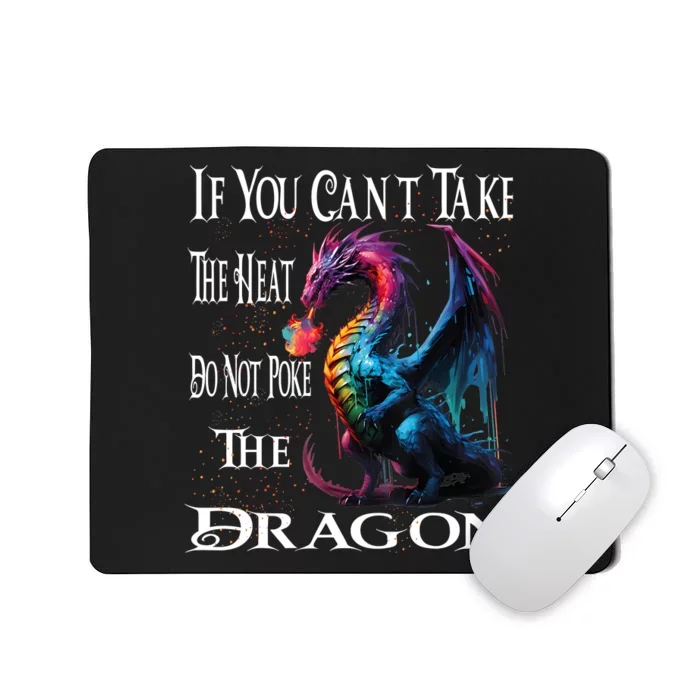 Flying Mythical Creature Cool Dragon Flame Spewing Dragon Mousepad