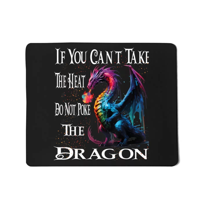 Flying Mythical Creature Cool Dragon Flame Spewing Dragon Mousepad