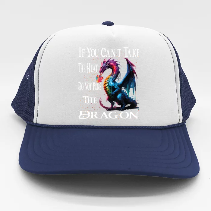 Flying Mythical Creature Cool Dragon Flame Spewing Dragon Trucker Hat