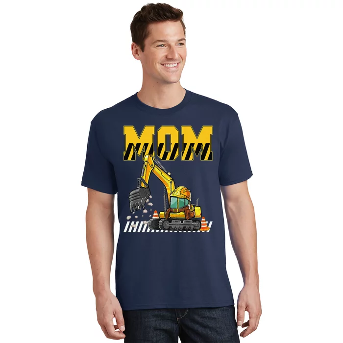 Funny Mom Construction Excavator Matching Family T-Shirt