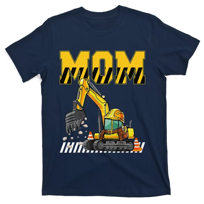 Funny Mom Construction Excavator Matching Family T-Shirt