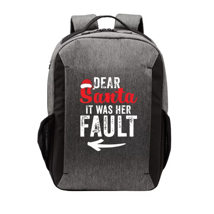 Funny Matching Couples Christmas His And Hers Vector Backpack