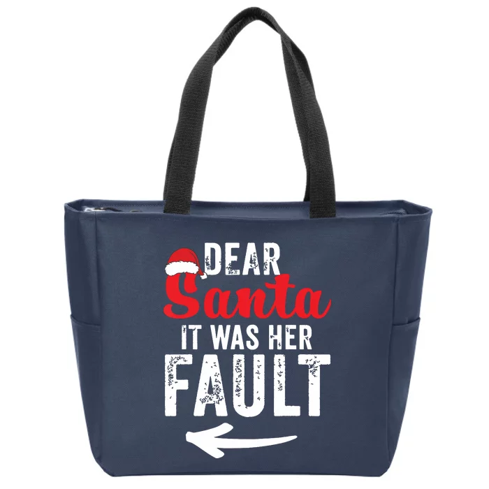 Funny Matching Couples Christmas His And Hers Zip Tote Bag