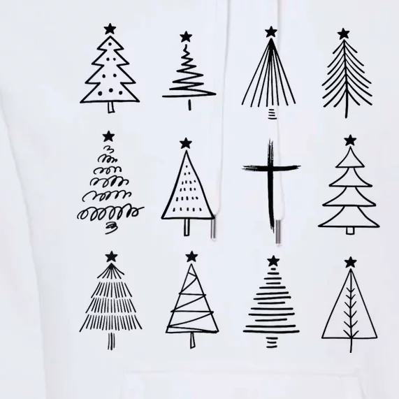 Family Matching Christian Christmas Tree For Jesus Lover Premium Hoodie