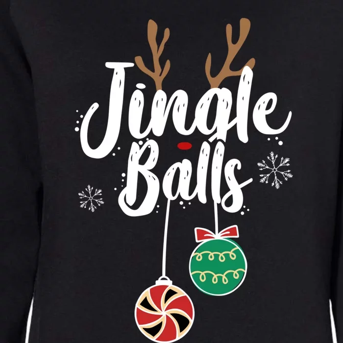 Funny Matching Christmas Couple Chestnuts Jingle Balls Gift Womens California Wash Sweatshirt