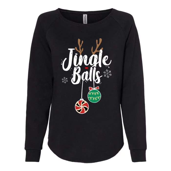 Funny Matching Christmas Couple Chestnuts Jingle Balls Gift Womens California Wash Sweatshirt