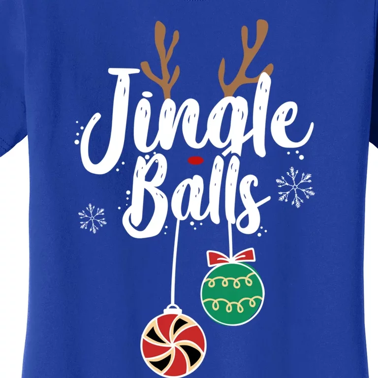 Funny Matching Christmas Couple Chestnuts Jingle Balls Gift Women's T-Shirt