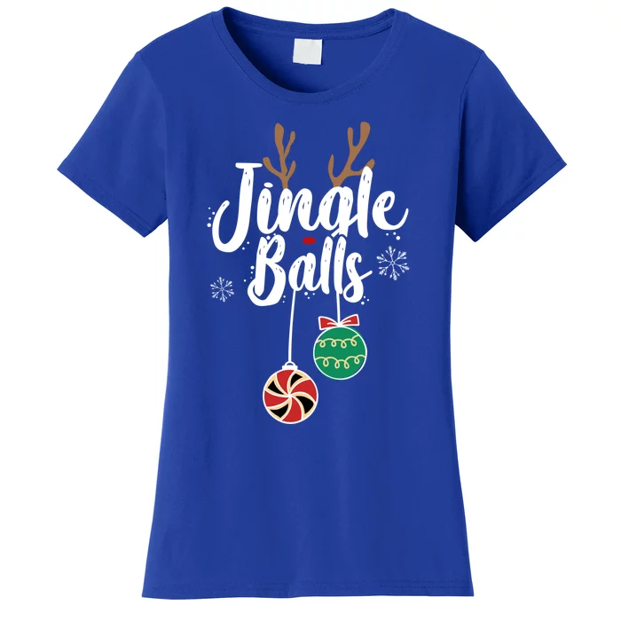 Funny Matching Christmas Couple Chestnuts Jingle Balls Gift Women's T-Shirt