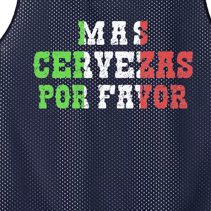 Funny Mas Cerveza Por Favor Joke Drinking Cinco De Mayo Mesh Reversible Basketball Jersey Tank