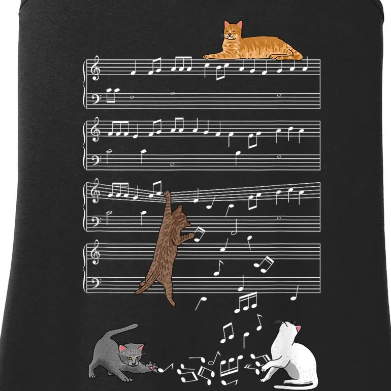 Funny Musical Cats Cat And Music Lover Funny Cat Ladies Essential Tank