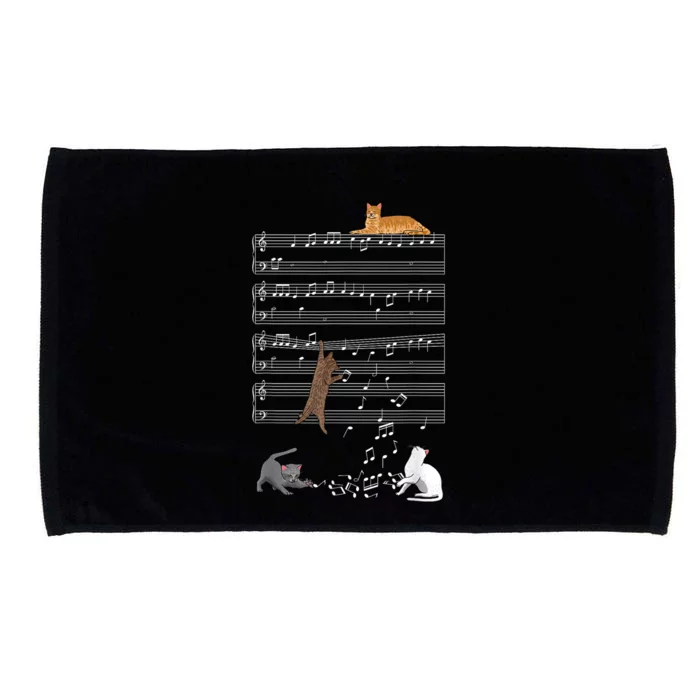 Funny Musical Cats Cat And Music Lover Funny Cat Microfiber Hand Towel