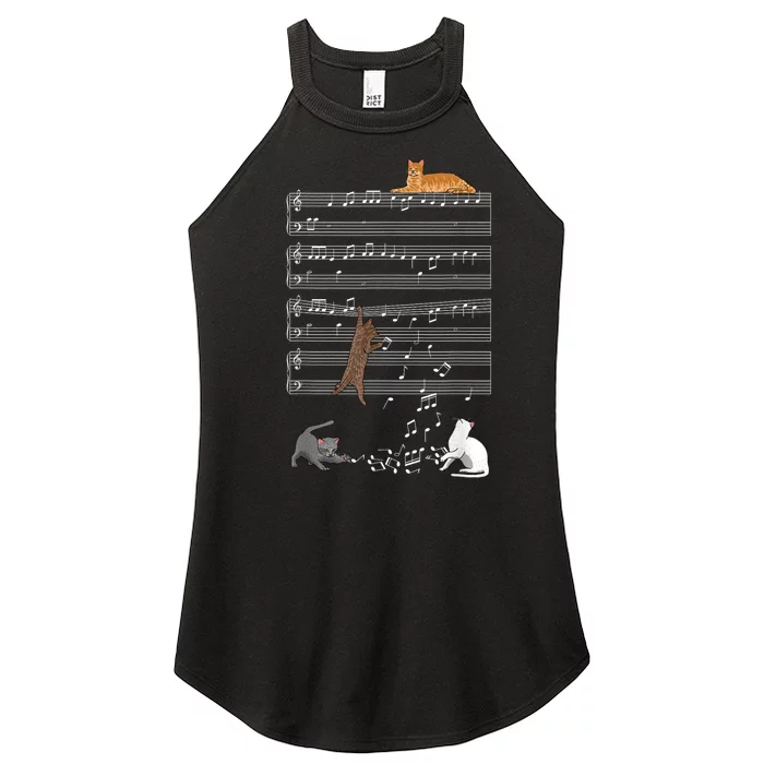 Funny Musical Cats Cat And Music Lover Funny Cat Women’s Perfect Tri Rocker Tank