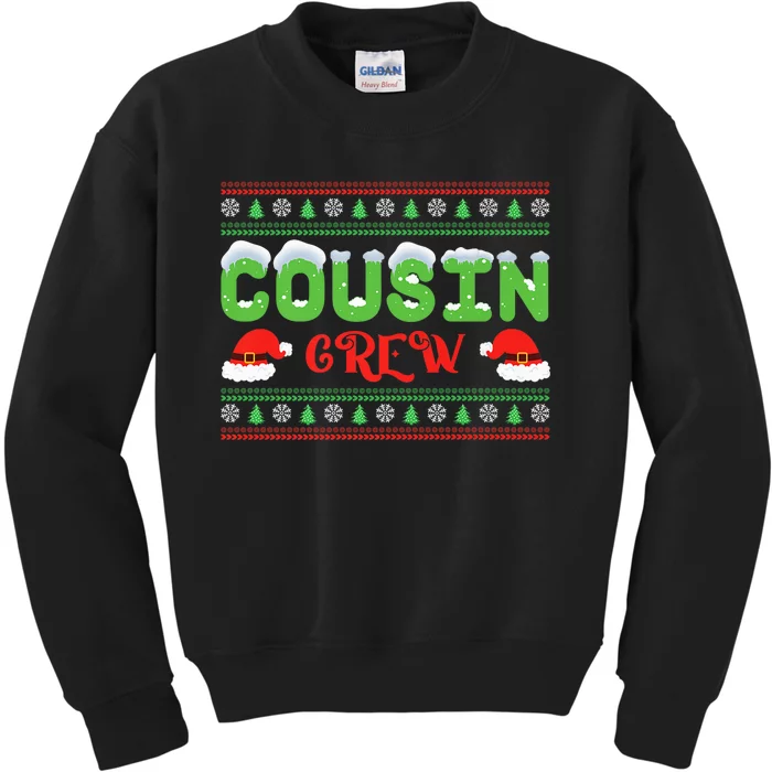 Funny Merry Christmas Cousin Crew Xmas Pajama Family Pajamas Kids Sweatshirt