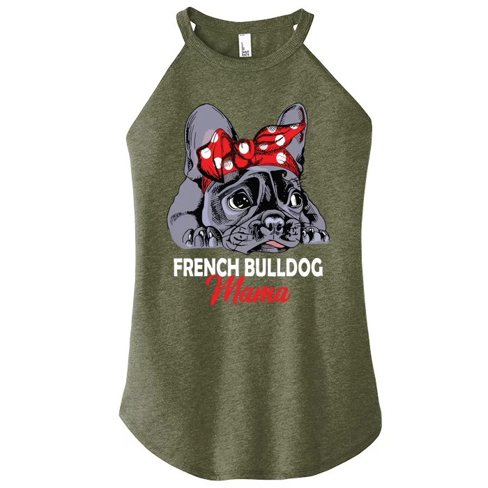 Frenchie Mama Cute French Bulldog Dog Mom Funny Womens Gift Women’s Perfect Tri Rocker Tank