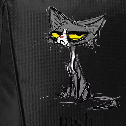 Funny Meh Cat Gift For Cat Lovers City Backpack