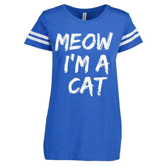 Funny Meow Cat Halloween Costume T Enza Ladies Jersey Football T-Shirt