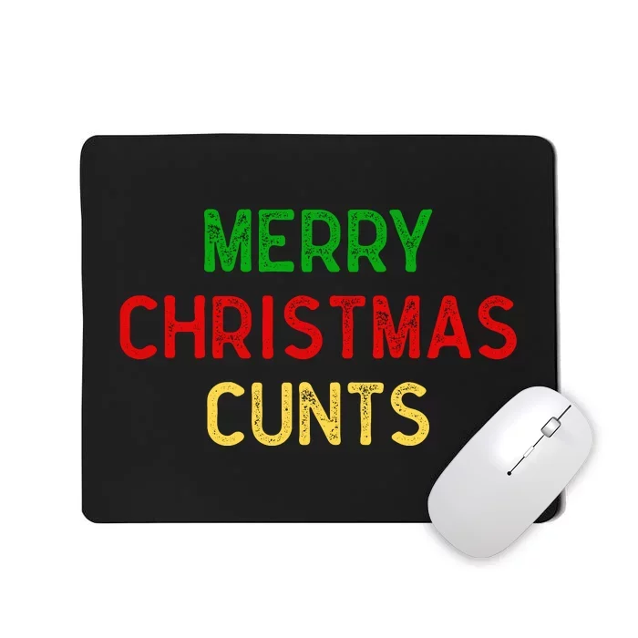 Funny Merry Christmas Cunts Vintage Retro Mousepad