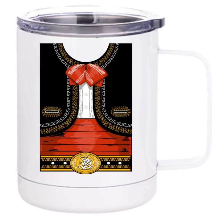 Funny Mariachi Charro Mexican Costume Front & Back 12oz Stainless Steel Tumbler Cup