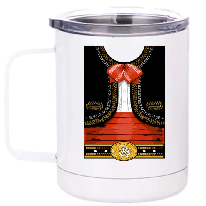 Funny Mariachi Charro Mexican Costume Front & Back 12oz Stainless Steel Tumbler Cup