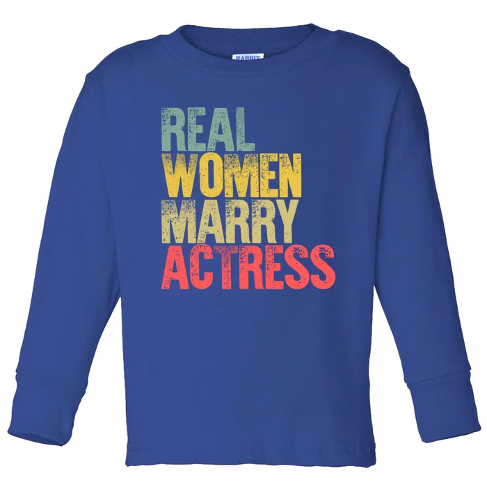 Funny Marriage Cute Gift Real Marry Actress Bride Gift Toddler Long Sleeve Shirt