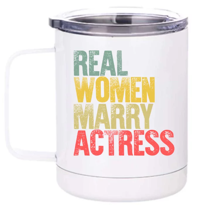 Funny Marriage Cute Gift Real Marry Actress Bride Gift Front & Back 12oz Stainless Steel Tumbler Cup