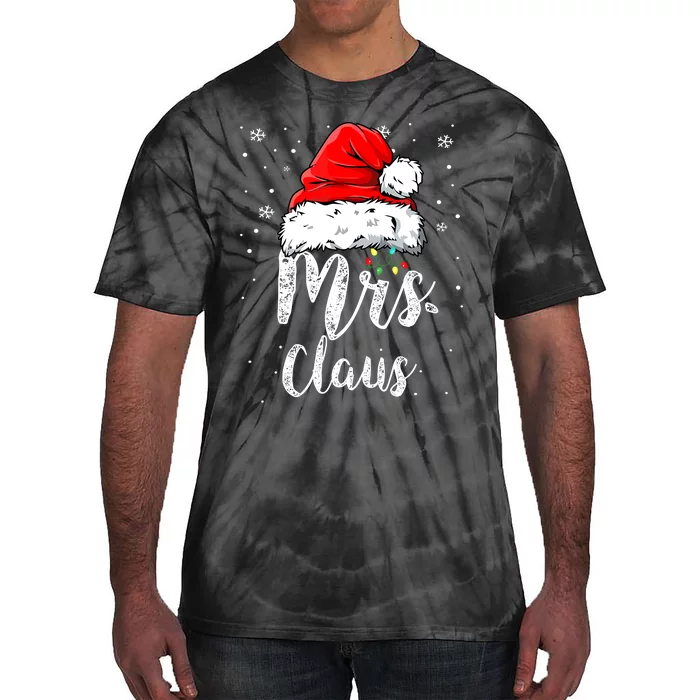 Funny Mrs Claus Santa Christmas Matching Couple Pajama Gifts Tie-Dye T-Shirt