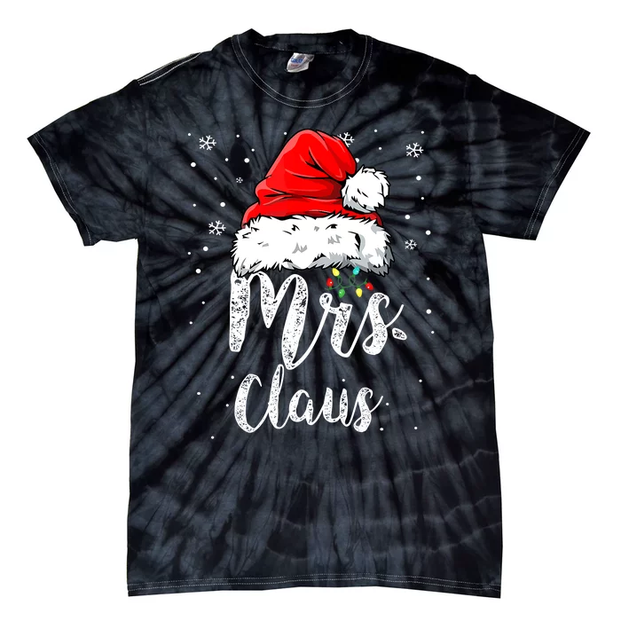 Funny Mrs Claus Santa Christmas Matching Couple Pajama Gifts Tie-Dye T-Shirt