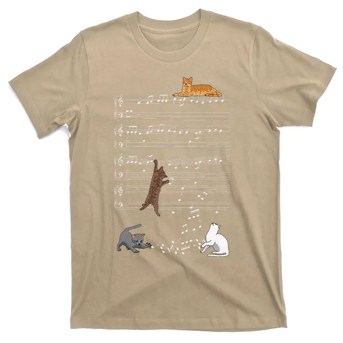 Funny Musical Cats Cat And Music Lover Cat T-Shirt