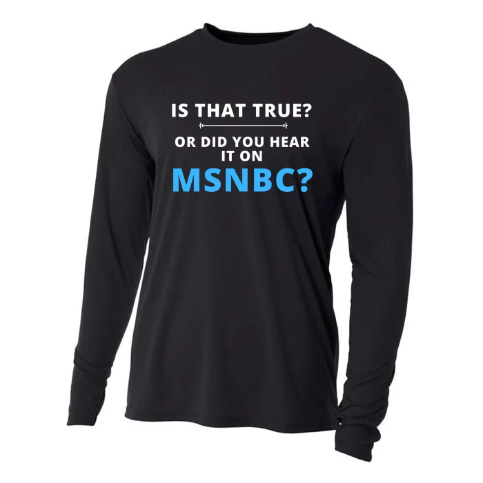 Funny MAGA Conservative Fake News Cooling Performance Long Sleeve Crew