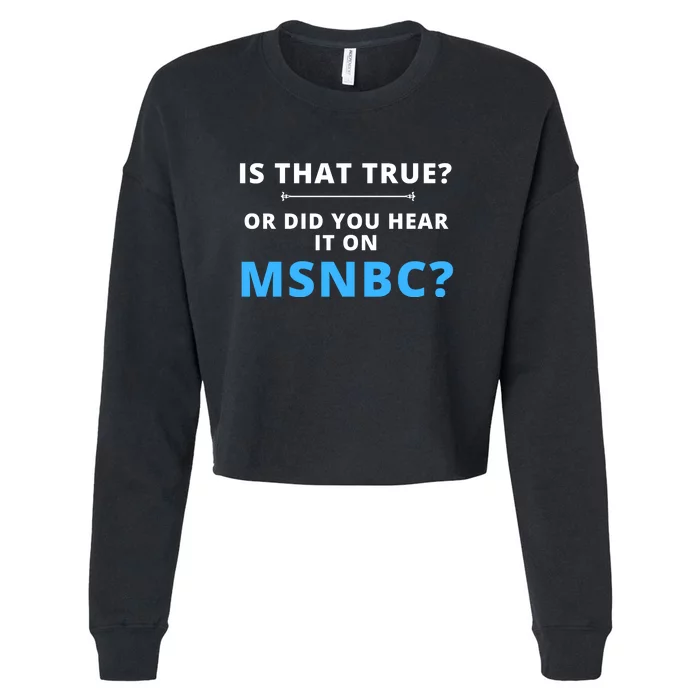 Funny MAGA Conservative Fake News Cropped Pullover Crew