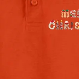 Funny Merry Christmas Crazy Xmas Merry Christmas Alphabet Gift Dry Zone Grid Performance Polo