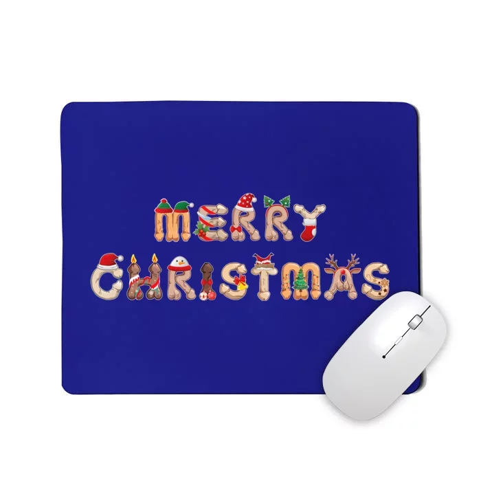 Funny Merry Christmas Crazy Xmas Merry Christmas Alphabet Gift Mousepad