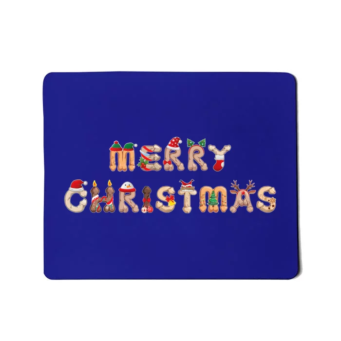 Funny Merry Christmas Crazy Xmas Merry Christmas Alphabet Gift Mousepad