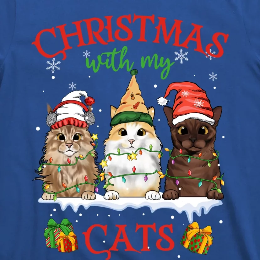 Feline Meowy Catmas Lover Christmas With My Cats Meaningful Gift T-Shirt