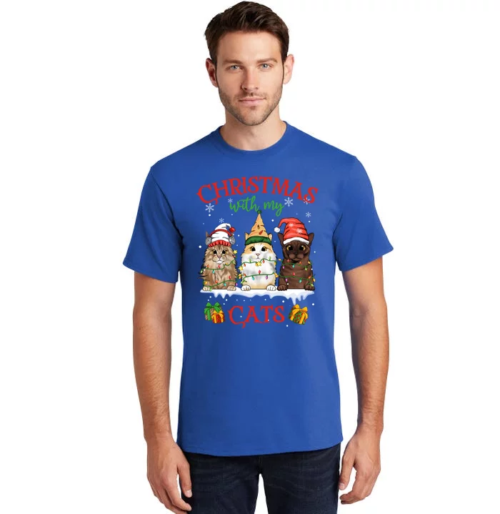 Feline Meowy Catmas Lover Christmas With My Cats Meaningful Gift Tall T-Shirt