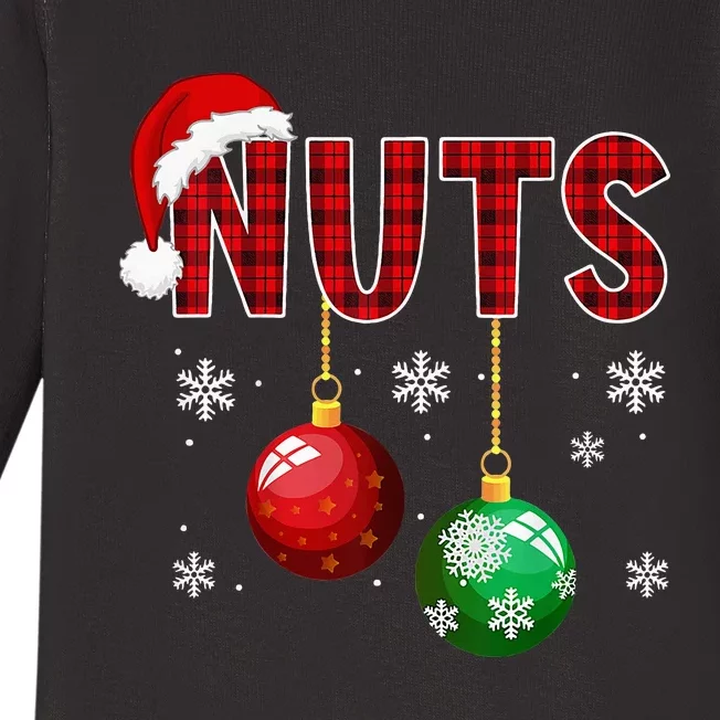 Funny Matching Chestnuts Christmas Couples Nuts Baby Long Sleeve Bodysuit