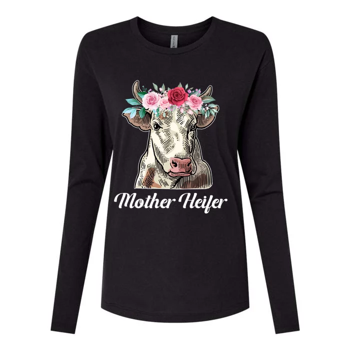 Funny Mom Cow Lover Mother Heifer Farmer Meaningful Gift Womens Cotton Relaxed Long Sleeve T-Shirt