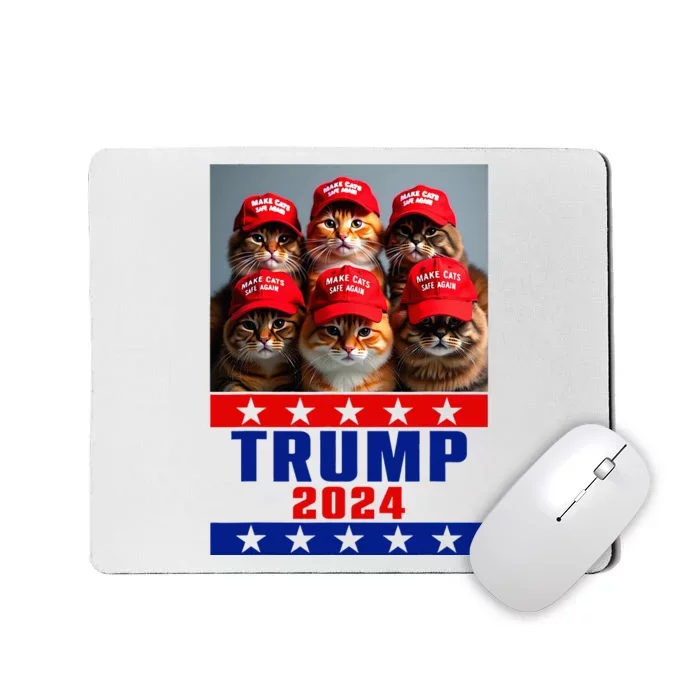 Funny Make Cats Save Again Trump Usa President Election 2024 Mousepad