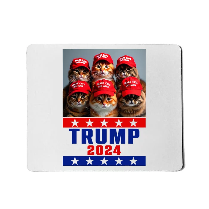 Funny Make Cats Save Again Trump Usa President Election 2024 Mousepad