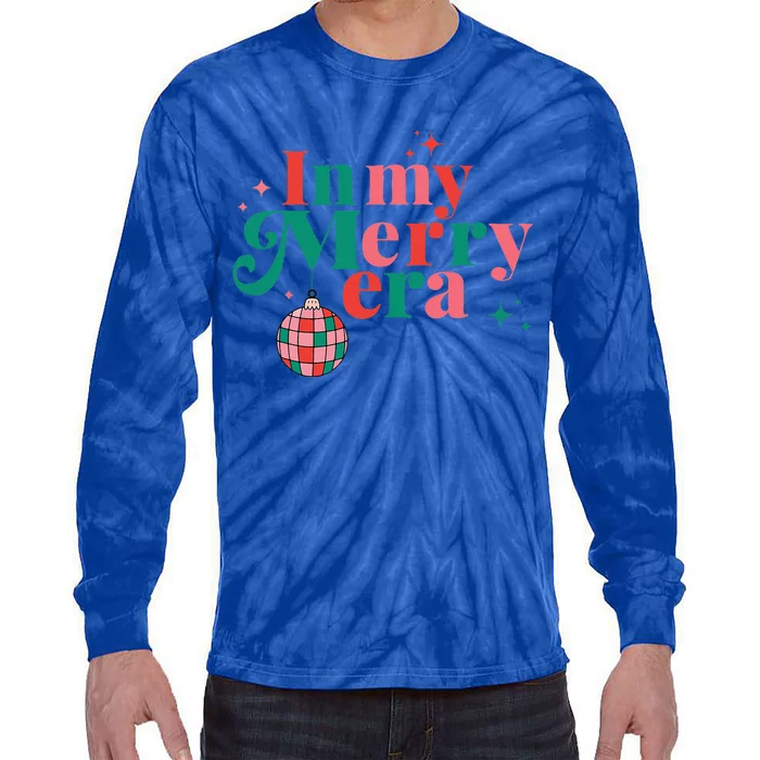 Funny Merry Christmas In My Merry Era Xmas Holiday Christmas Tie-Dye Long Sleeve Shirt