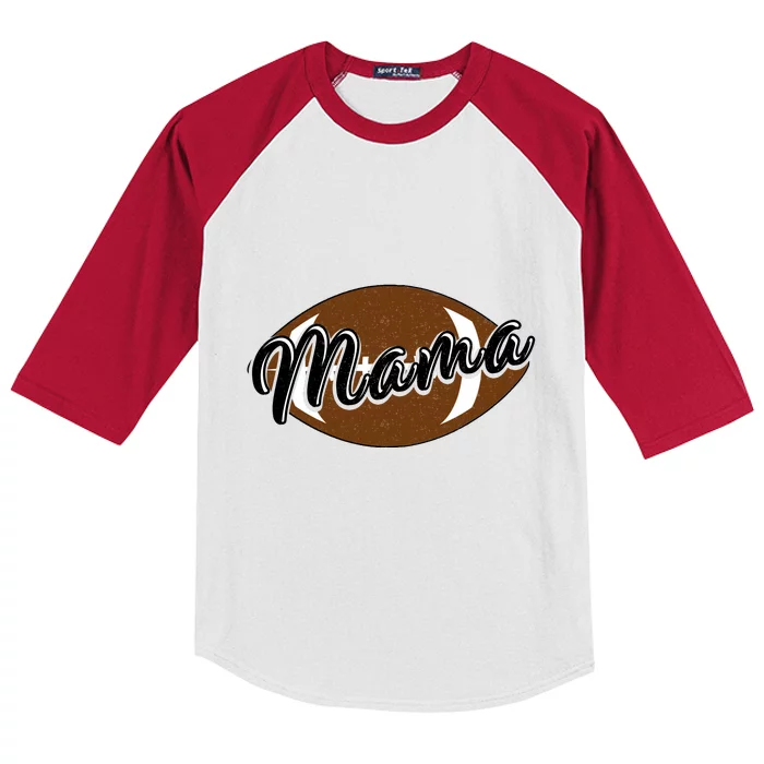 Football Mama, Cute Pee Wee League Mom Tee Kids Colorblock Raglan Jersey