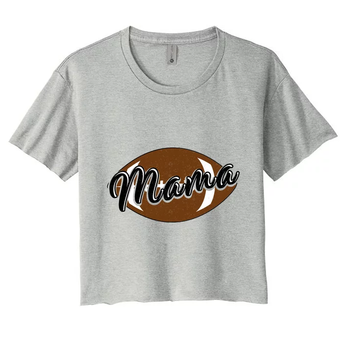 Football Mama, Cute Pee Wee League Mom Tee Women's Crop Top Tee