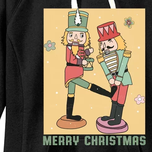 Funny Merry Christmas Nut Cracker Getting Nut Cracked Women's Fleece Hoodie