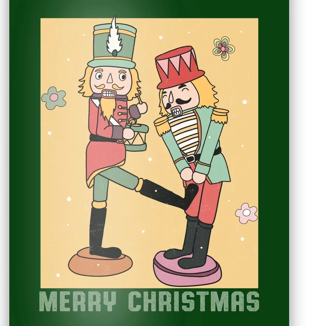 Funny Merry Christmas Nut Cracker Getting Nut Cracked Poster